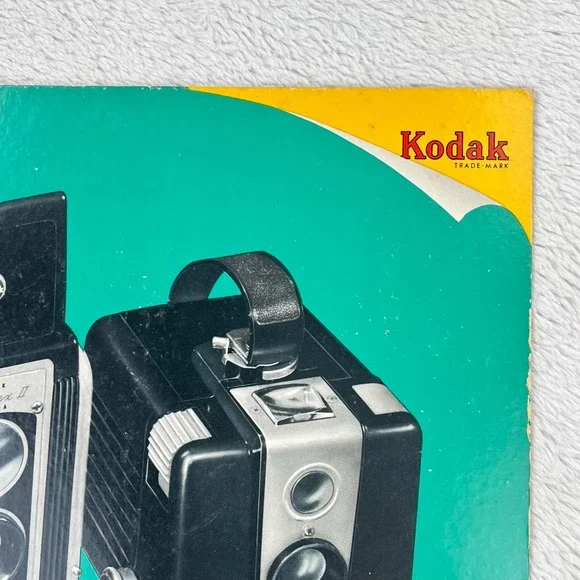 1950s‎ Kodak Brownie Camera Vintage 20 Advertising Sign Cardboard Easel